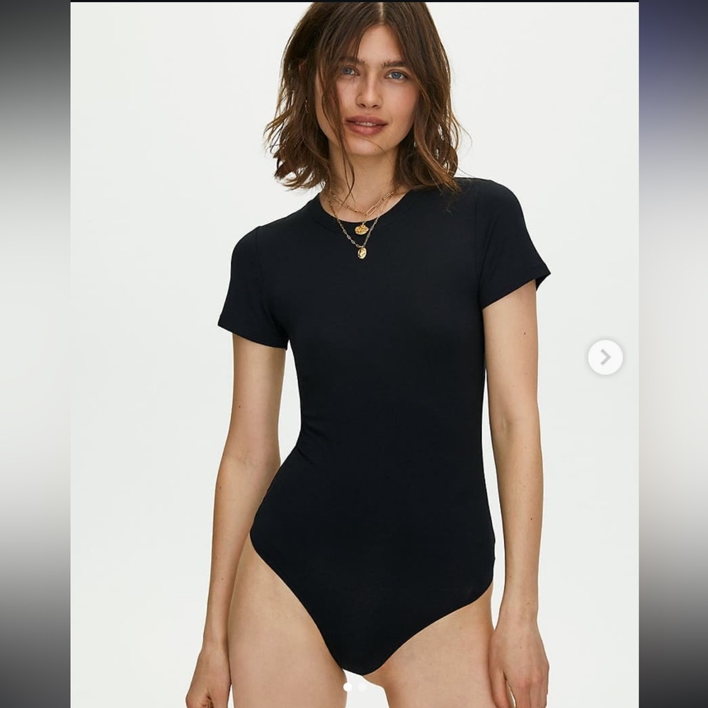 Wilfred - TWO - One Black Long-Sleeve Bodysuit & One Short Sleeve Bodysuit